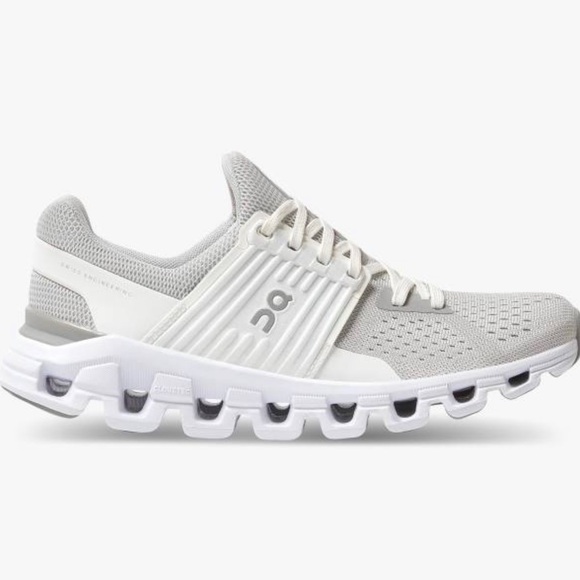 On Running Women's Sneakers in Gray and White - Picture 1 of 6